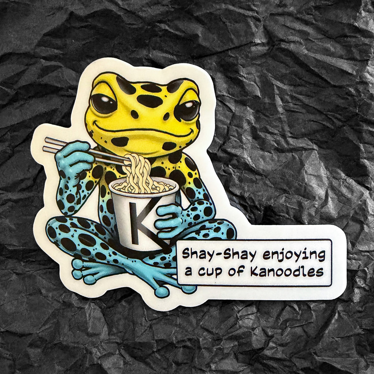Sticker - Shay-Shay eating Kanoodles