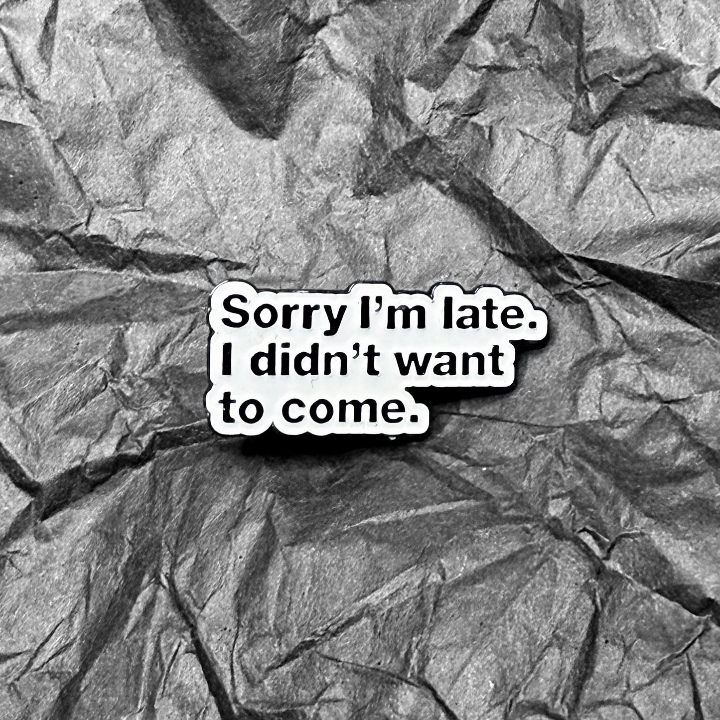 Pin - Sorry I'm late, I didn't want to come.