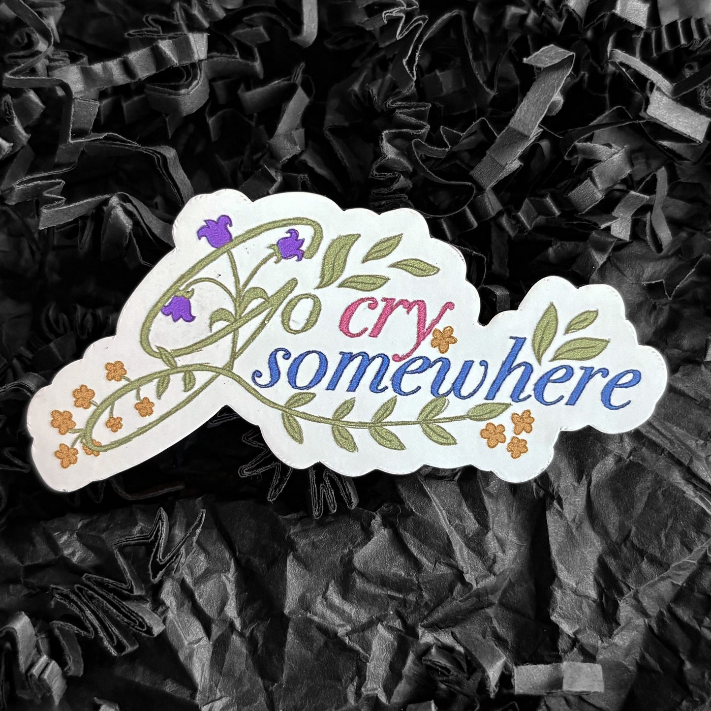 SALE! - Magnet - Go Cry Somewhere - River Tenley quote