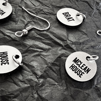 Mini charm - Includes earring hook - Cara Dee characters - Brushed silver