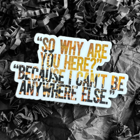 Sticker - Irish of Philly - Alfie quote