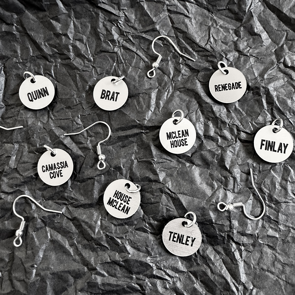 Mini charm - Includes earring hook - Cara Dee characters - Brushed silver