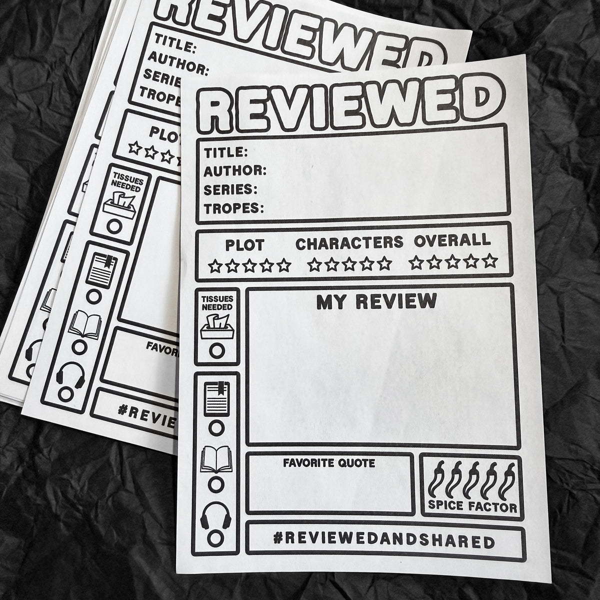 For the Reader - Review sheets - 10 pages