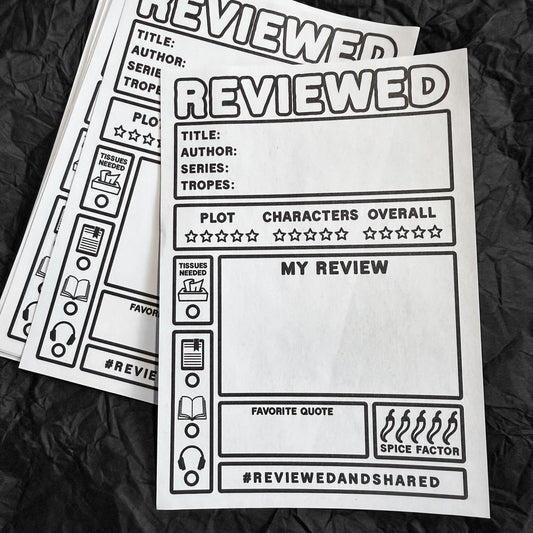 For the Reader - Review sheets - 10 pages