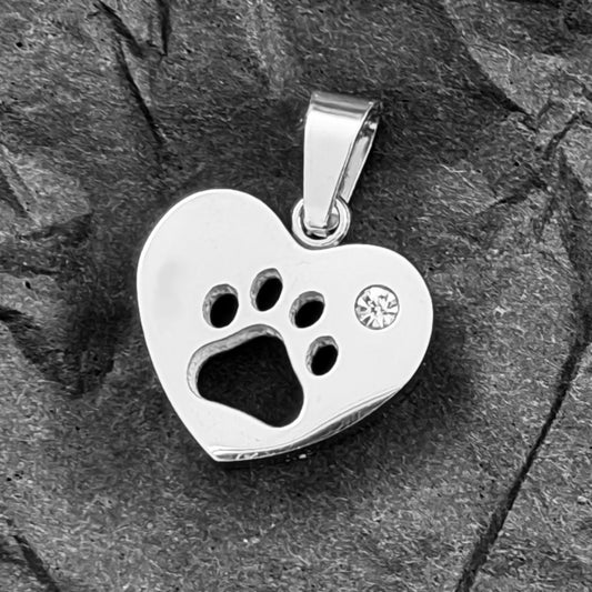 Necklace charm - For the Lil Pups - Stainless Steel