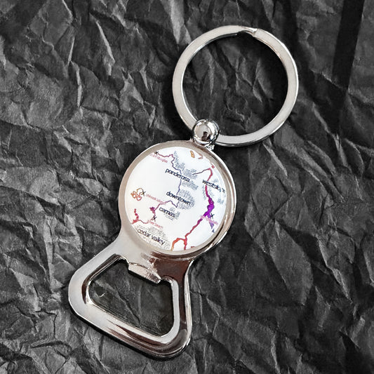 Key Ring - Camassia Cove map - Bottle opener